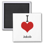 I Love (heart) Jakob magnets