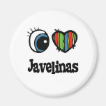 I Love (Heart) Javelinas Refrigerator Magnet