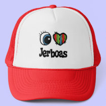 I Love (Heart) Jerboas hats