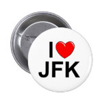 I Love (Heart) JFK Buttons