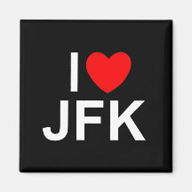I Love (Heart) JFK Fridge Magnets