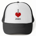 I Love (heart) Joan hats
