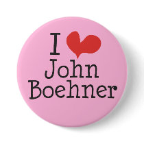 I Love (heart) John Boehner Pin