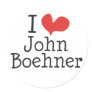 I Love (heart) John Boehner Round Sticker