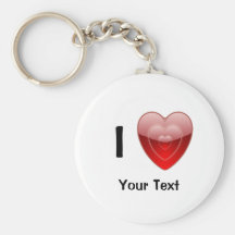 I Love Heart Key Chain