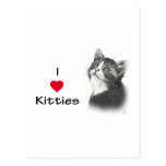 I Love (Heart) Kitties Post Card