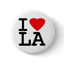 I Love Heart LA Buttons
