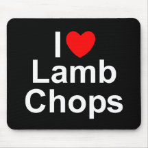 I Love (Heart) Lamb Chops Mouse Pads