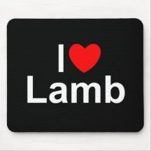 I Love (Heart) Lamb Mouse Pad