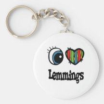 I Love (Heart) Lemmings Key Chains