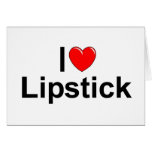 I Love (Heart) Lipstick Greeting Card