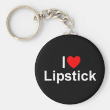 I Love (Heart) Lipstick Keychains