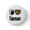 I Love (Heart) Llamas buttons by eyeheartanimals I Love (Heart) Llamas buttons