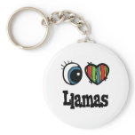 I Love (Heart) Llamas Key Chains