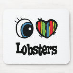 I Love (Heart) Lobsters Mouse Mats