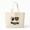 I Love (Heart) Maggots bags by eyeheartanimals I Love (Heart) Maggots bags
