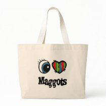 I Love (Heart) Maggots bags by eyeheartanimals I Love (Heart) Maggots bags