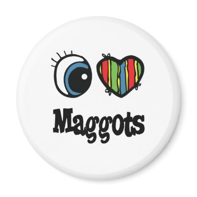 I Love (Heart) Maggots Fridge Magnets by eyeheartanimals