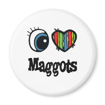 I Love (Heart) Maggots magnets by eyeheartanimals I Love (Heart) Maggots magnets