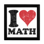 I Love (Heart) Math Tile Gift / Trinket Box