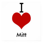 I Love (heart) Mitt Print