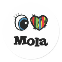 I Love (Heart) Mola stickers by eyeheartanimals I Love (Heart) Mola stickers