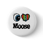 I Love (Heart) Moose Pins