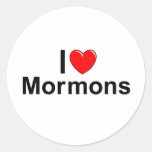 I Love (Heart) Mormons Stickers