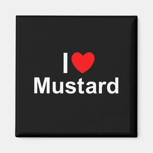 I Love (Heart) Mustard Refrigerator Magnets