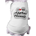 I Love (Heart) My Afghan Hound Doggie T Shirt