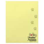 I Love (Heart) My Alaskan Malamute Letterhead