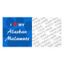 I Love (Heart) My Alaskan Malamute Custom Photo Card