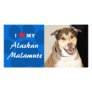 I Love (Heart) My Alaskan Malamute Photo Greeting Card