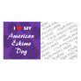I Love (Heart) My American Eskimo Dog Picture Card