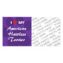 I Love (Heart) My American Hairless Terrier Photo Card Template