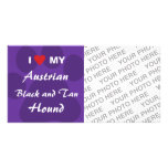 I Love (Heart) My Austrian Black and Tan Hound Photo Card