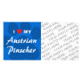 I Love (Heart) My Austrian Pinscher Custom Photo Card