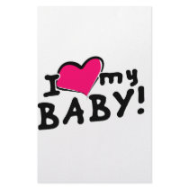 I love (heart) my baby! (boy or girl) stationery by corebeammusic I love (heart) my baby! (boy or girl) stationery