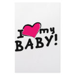 I love (heart) my baby! (boy or girl) stationery