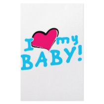 I love (heart) my baby boy stationery