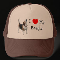 I Love Heart My Beagle Dog Lover Photo Hat by SmilinEyesTreasures I Love Heart My Beagle Dog Lover Photo Hat