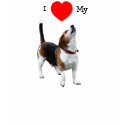 I Love Heart My Beagle Dog Photo Funny T-Shirt