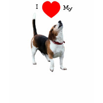 I Love Heart My Beagle Dog Photo Funny T-Shirt by SmilinEyesTreasures I Love Heart My Beagle Dog Photo Funny T-Shirt