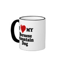 I Love (Heart) My Bernese Mountain Dog Mugs