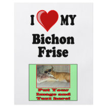 I Love (Heart) My Bichon Frise Dog Full Color Flyer