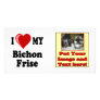 I Love (Heart) My Bichon Frise Dog Photo Card