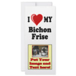 I Love (Heart) My Bichon Frise Dog Rack Cards
