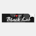 I Love (Heart) My Black Lab Bumper Sticker
