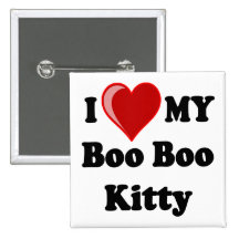 I Love (Heart) My Boo Boo Kitty Cat Pin