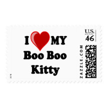 I Love (Heart) My Boo Boo Kitty Cat Postage Stamp